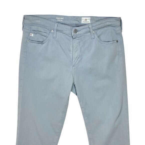AG Adriano Goldschmied Pants Womens 30R Prima Crop Cigarette Light Blue Skinny - Picture 3 of 15